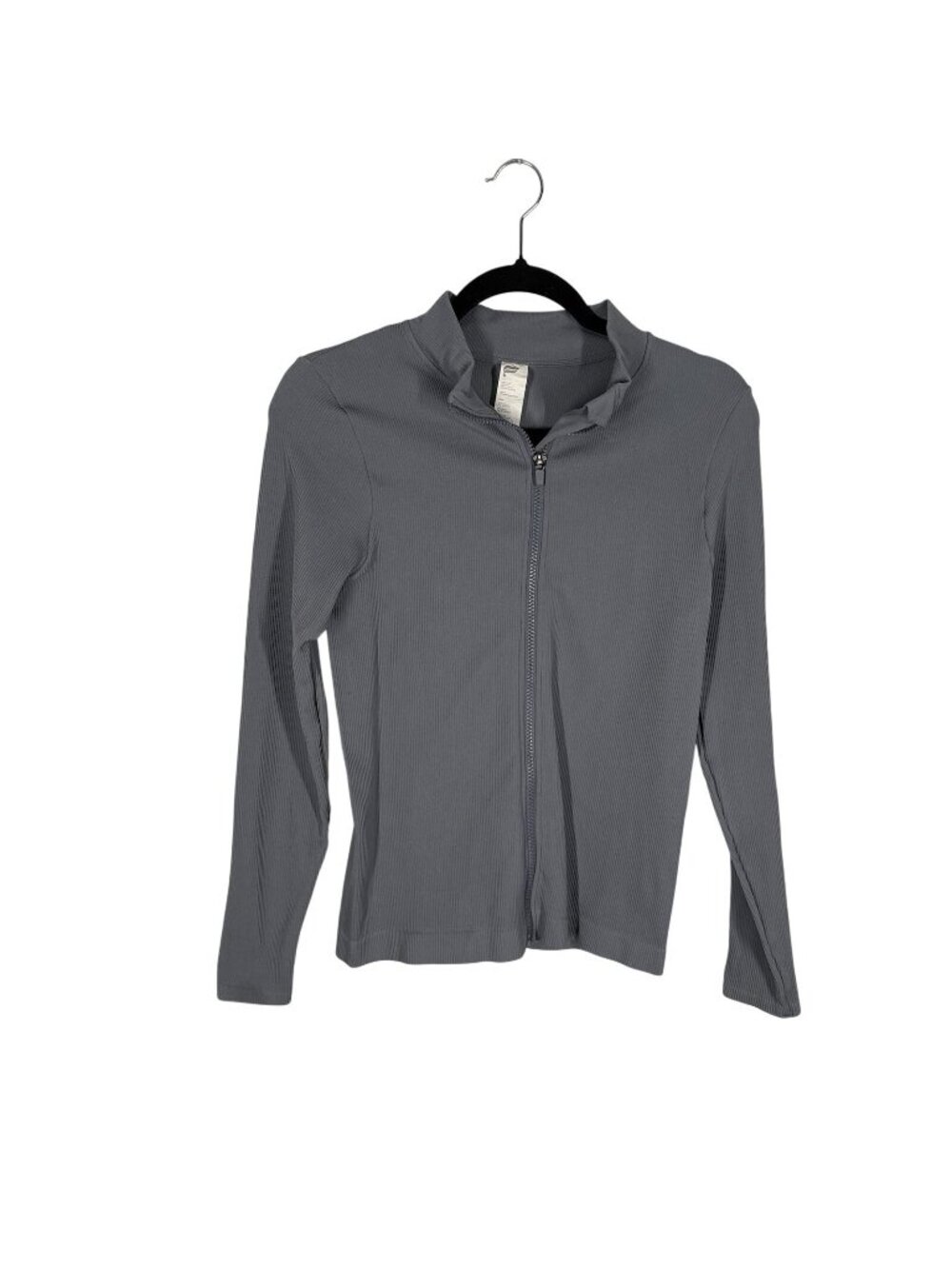 Fabletics Women L Stormcloud Full Zip Lightweight Ribbed Seamless Jacket - Picture 4 of 13